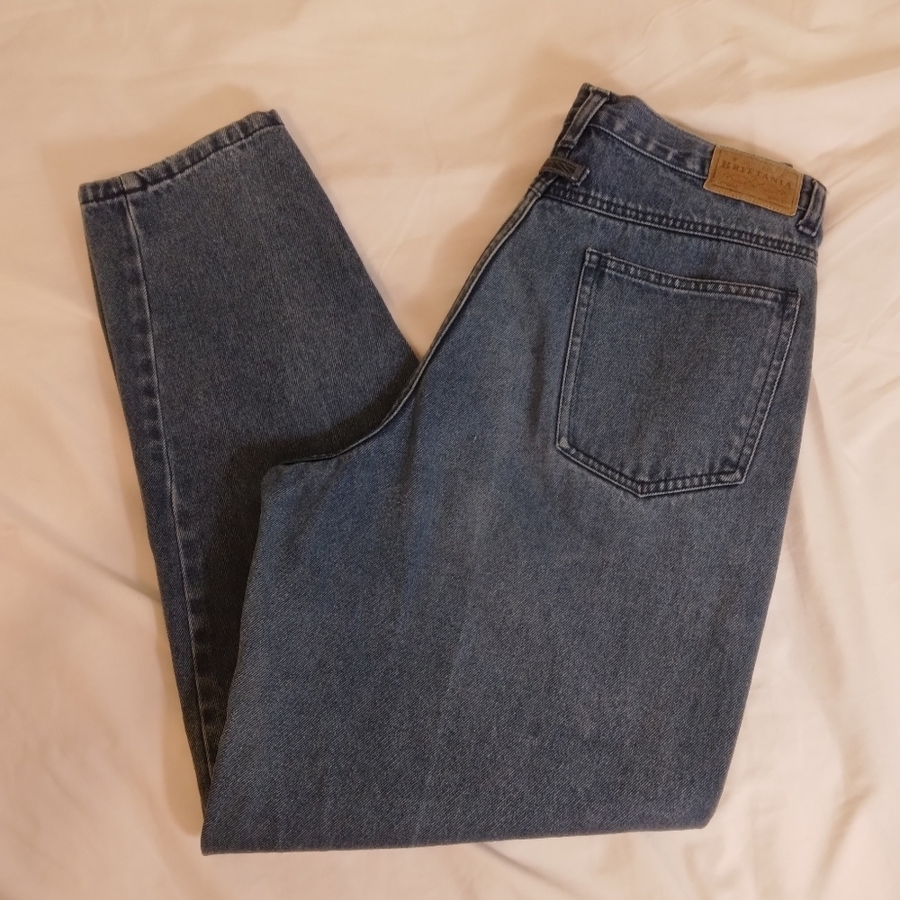 Vintage Brittania High Waisted Pleated Tapered Leg Mom Jeans Size 12